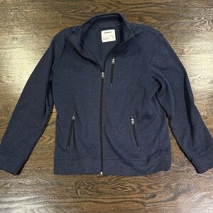 Classic Navy Zip-Up Sweater for Men